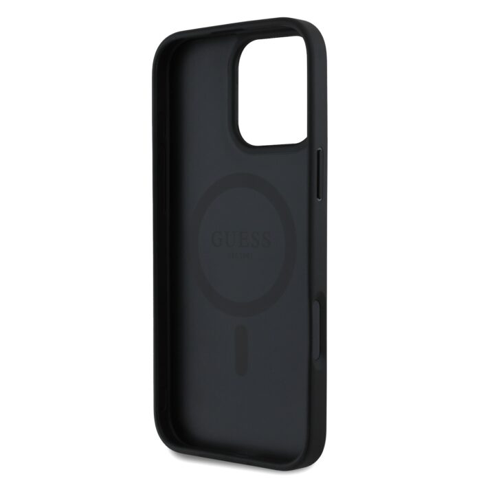 Калъф от Guess PU Grained Magnolia MagSafe Case за iPhone 16 Pro Max Black - Image 6
