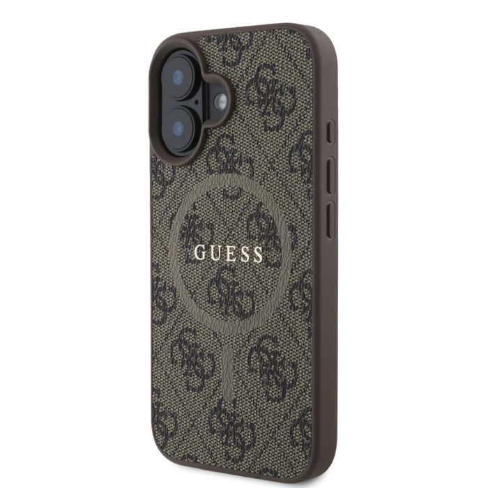 Калъф от 
Guess PU Leather 4G Colored Ring MagSafe за iPhone 16 Brown - Image 3