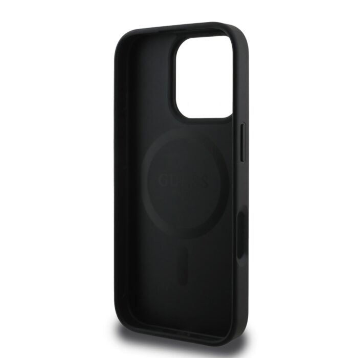 Калъф от 
Guess PU Leather 4G Colored Ring MagSafe за iPhone 16 Pro Black - Image 5