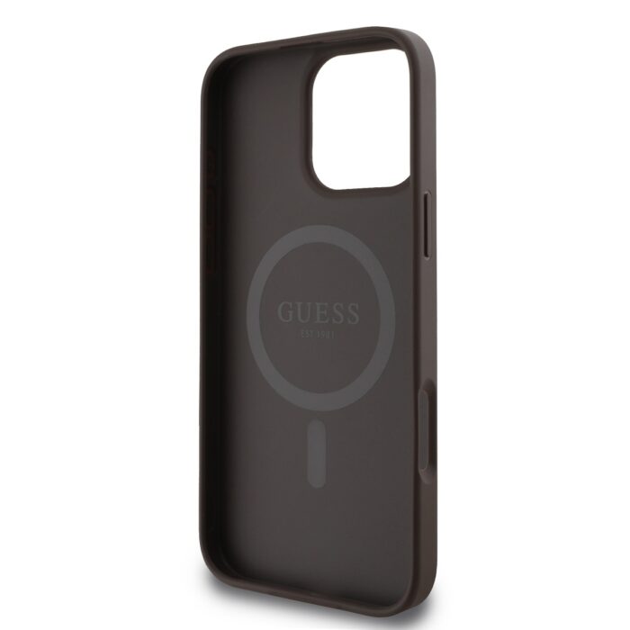 Калъф от Guess PU Leather 4G Colored Ring MagSafe Case за iPhone 16 Pro Brown - Image 5