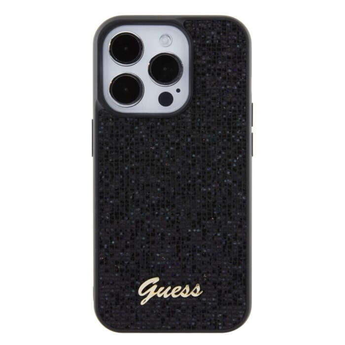 Калъф от Guess PU Square Mirror Script Logo Case за iPhone 15 Pro Black - Image 3