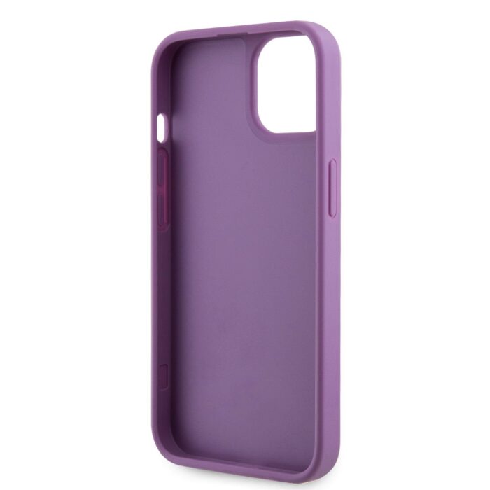 Калъф от Guess Rhinestones Triangle Metal Logo Kryt pro за iPhone 15 Purple - Image 6