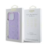 Калъф от Guess Saffiano Peony Stamp MagSafe Case за iPhone 16 Pro Purple - Image 6