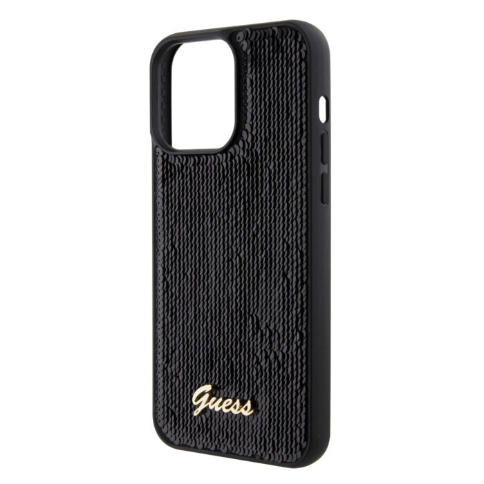 Калъф от Guess za iPhone 15 Pro Max Hardcase Sequin Script Metal Black - Image 6