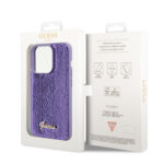 Калъф от Guess за iPhone 15 Pro Max Hardcase Sequin Script Metal Purple - Image 8
