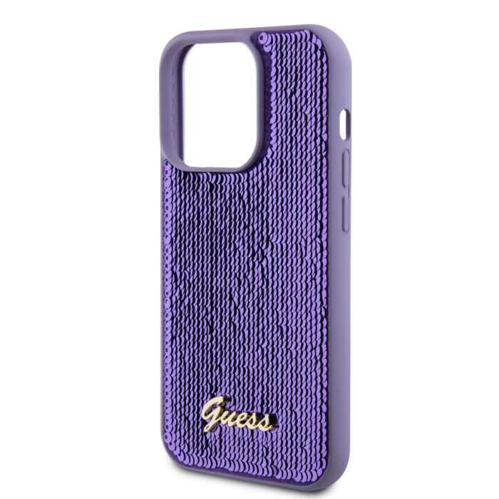 Калъф от Guess Sequin Script Logo Case за iPhone 15 Pro Purple - Image 4