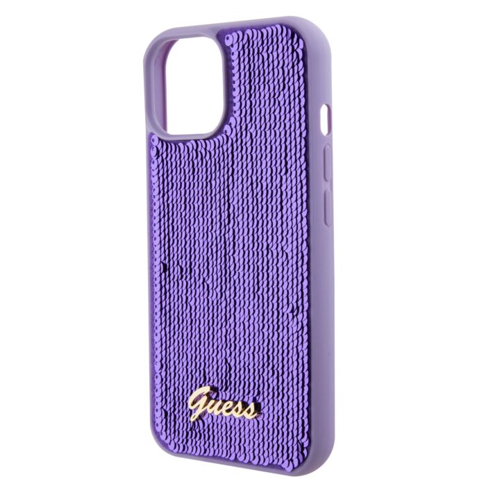Калъф от Guess Sequin Script Logo Case за iPhone 15 Purple - Image 5