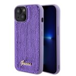 Калъф от Guess Sequin Script Logo Case за iPhone 15 Purple