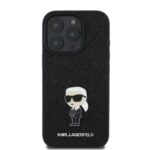 Калъф от Karl Lagerfeld Fixed Glitter Metal Ikonik Case за iPhone 16 Pro Max Black - Image 2