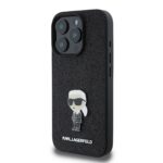 Калъф от Karl Lagerfeld Fixed Glitter Metal Ikonik Case за iPhone 16 Pro Max Black - Image 3