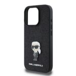 Калъф от Karl Lagerfeld Fixed Glitter Metal Ikonik Case за iPhone 16 Pro Max Black - Image 4