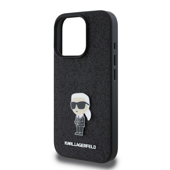 Калъф от Karl Lagerfeld Fixed Glitter Metal Ikonik Case за iPhone 16 Pro Max Black - Image 4