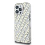 Калъф от Karl Lagerfeld IML Electroplated Repeated Logo Case за iPhone 16 Pro Max Gold - Image 3