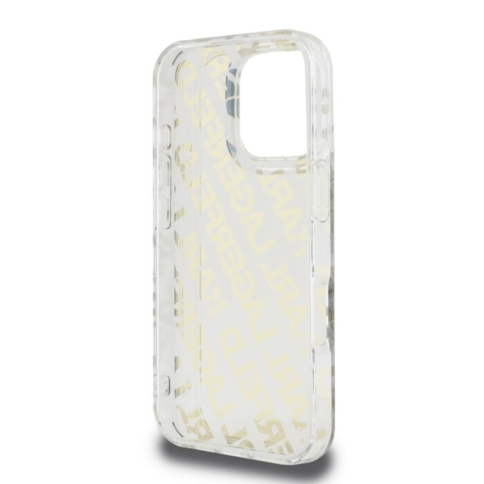 Калъф от Karl Lagerfeld IML Electroplated Repeated Logo Case за iPhone 16 Pro Max Gold - Image 5