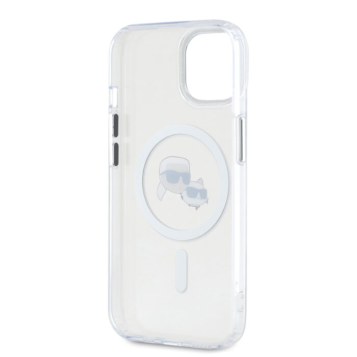 Калъф от 
Karl Lagerfeld IML K&CH Heads Metal Frame MagSafe Case for iPhone 13 Transparent - Image 5