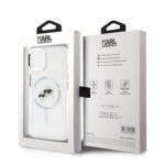 Калъф от 
Karl Lagerfeld IML K&CH Heads Metal Frame MagSafe Case for iPhone 13 Transparent - Image 6