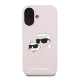 Калъф от 
Karl Lagerfeld Liquid Silicone Double Heads MagSafe за iPhone 16 Pink - Image 2