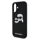 Калъф от 
Karl Lagerfeld Liquid Silicone Double Heads MagSafe за iPhone 16 Plus Black - Image 4