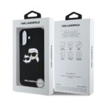 Калъф от 
Karl Lagerfeld Liquid Silicone Double Heads MagSafe за iPhone 16 Plus Black - Image 6