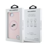 Калъф от 
Karl Lagerfeld Liquid Silicone K&CH Heads MagSafe Case за iPhone 16e Pink - Image 7