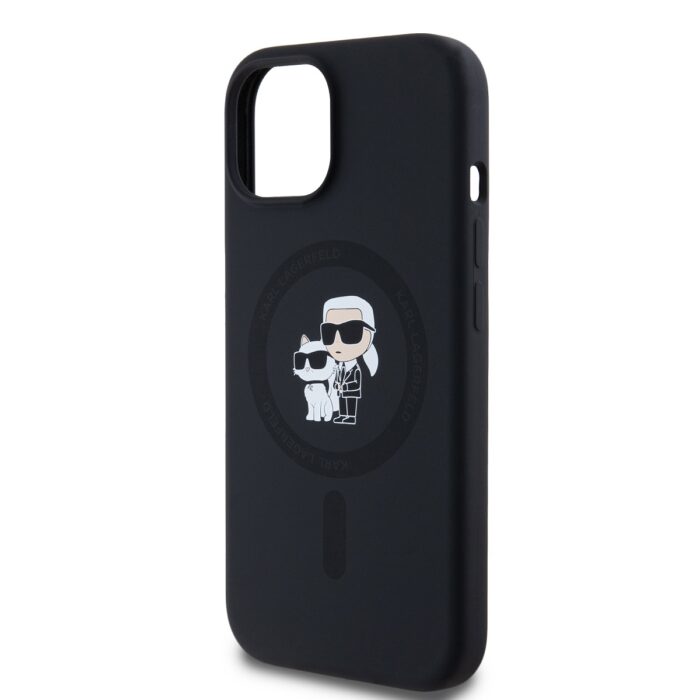 Калъф от Karl Lagerfeld Liquid Silicone Karl and Choupette MagSafe Case за iPhone 14 Black - Image 4