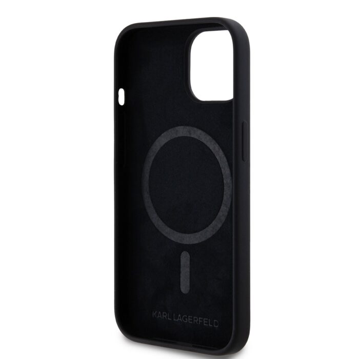 Калъф от Karl Lagerfeld Liquid Silicone Karl and Choupette MagSafe Case за iPhone 14 Black - Image 5