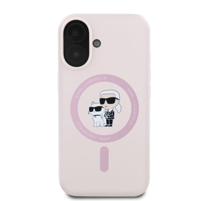 Калъф от Karl Lagerfeld Liquid Silicone Karl and Choupette MagSafe Case за iPhone 16 Pink - Image 2