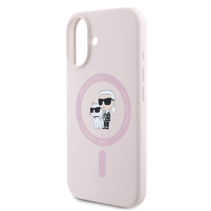 Калъф от Karl Lagerfeld Liquid Silicone Karl and Choupette MagSafe Case за iPhone 16 Pink - Image 4
