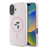 Калъф от Karl Lagerfeld Liquid Silicone Karl and Choupette MagSafe Case за iPhone 16 Pink
