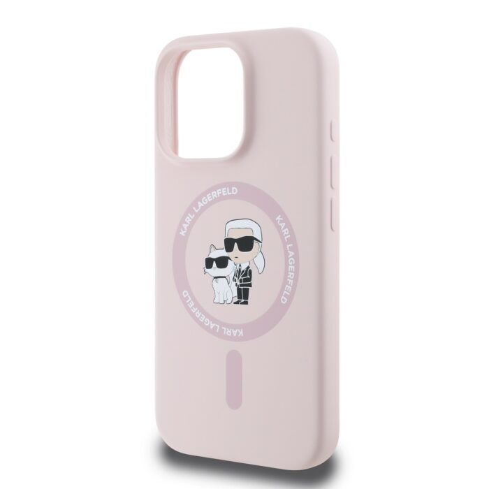 Калъф от Karl Lagerfeld Liquid Silicone Karl and Choupette MagSafe Case за iPhone 16 Pro Max Pink - Image 4