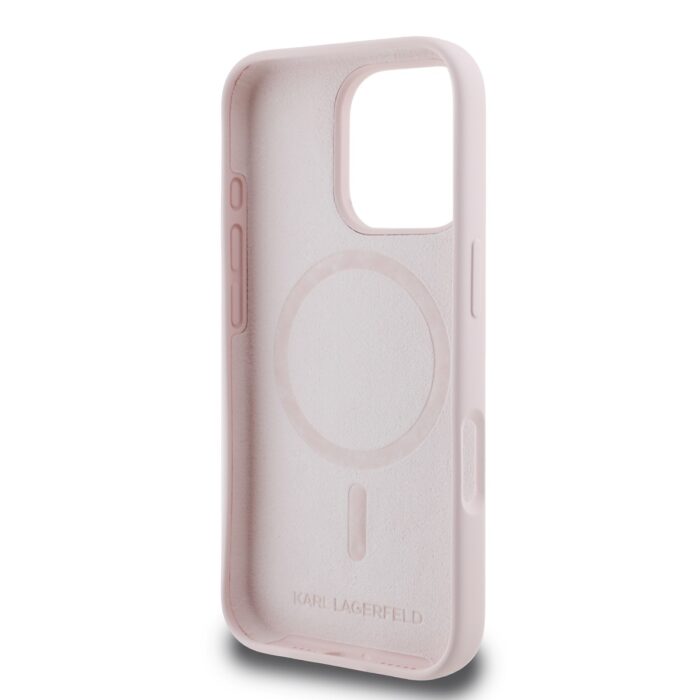 Калъф от Karl Lagerfeld Liquid Silicone Karl and Choupette MagSafe Case за iPhone 16 Pro Max Pink - Image 5
