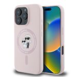 Калъф от Karl Lagerfeld Liquid Silicone Karl and Choupette MagSafe Case за iPhone 16 Pro Max Pink