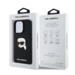 Калъф от 
Karl Lagerfeld Liquid Silicone Karl Head MagSafe за iPhone 16 Pro Black - Image 6