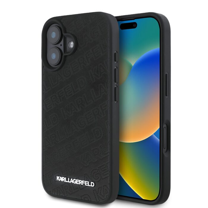 Калъф от Karl Lagerfeld PU Quilted Pattern Case за iPhone 16 Black - Image 1