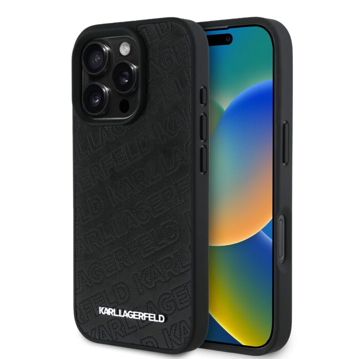 Калъф от Karl Lagerfeld PU Quilted Pattern Case за iPhone 16 Pro Black - Image 1