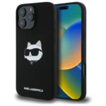 Калъф от Karl Lagerfeld Liquid Silicone Choupette Head MagSafe за iPhone 16 Pro Black