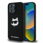 Калъф от Karl Lagerfeld Liquid Silicone Choupette Head MagSafe за iPhone 16 Pro Max Black
