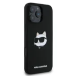 Калъф от Karl Lagerfeld Liquid Silicone Choupette Head MagSafe за iPhone 16 Pro Max Black - Image 4