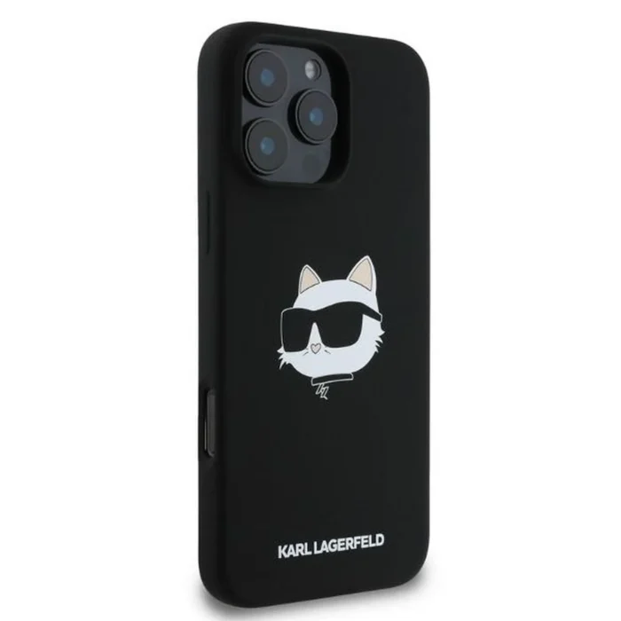 Калъф от Karl Lagerfeld Liquid Silicone Choupette Head MagSafe за iPhone 16 Pro Max Black - Image 4