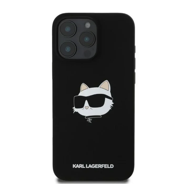 Калъф от Karl Lagerfeld Liquid Silicone Choupette Head MagSafe за iPhone 16 Pro Max Black - Image 5