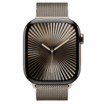 Apple Watch S10 Cellular 46mm Natural Titanium Case with Natural Milanese Loop - S/M - Image 3