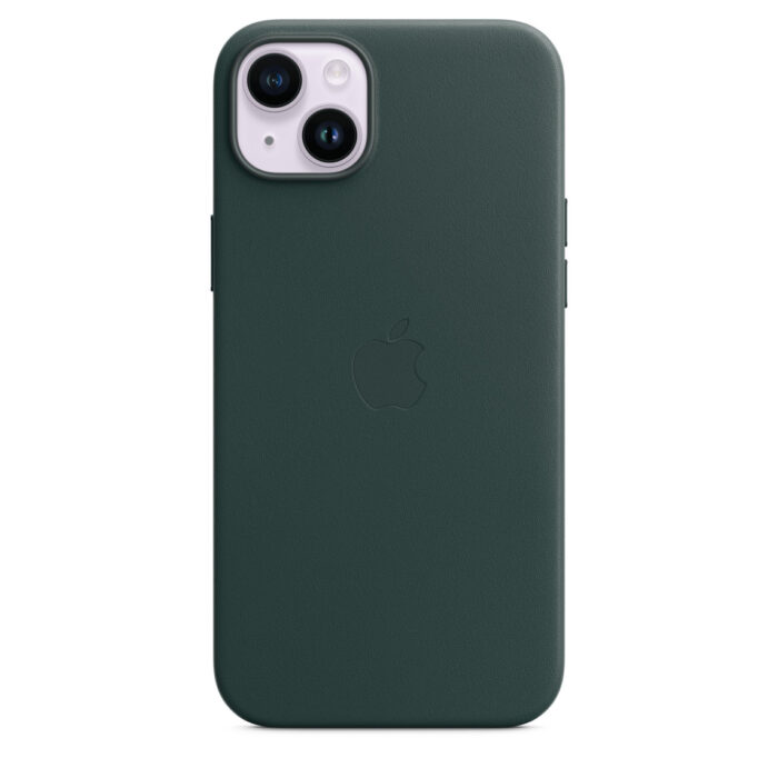Калъф от Apple за iPhone 14 Plus Leather Case with MagSafe - Forest Green - Image 2