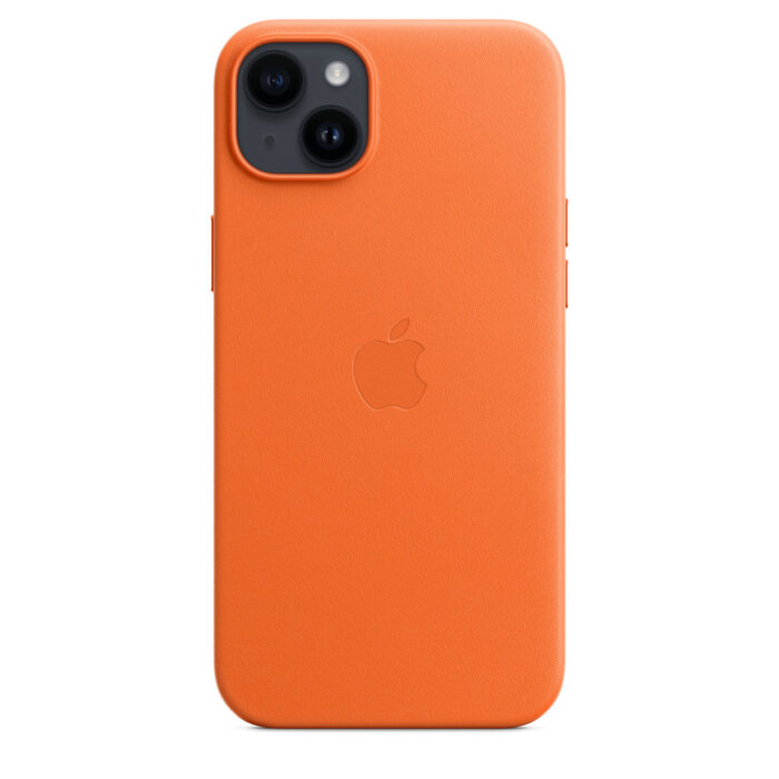 Калъф от Apple за iPhone 14 Plus Leather Case with MagSafe - Orange - Image 4