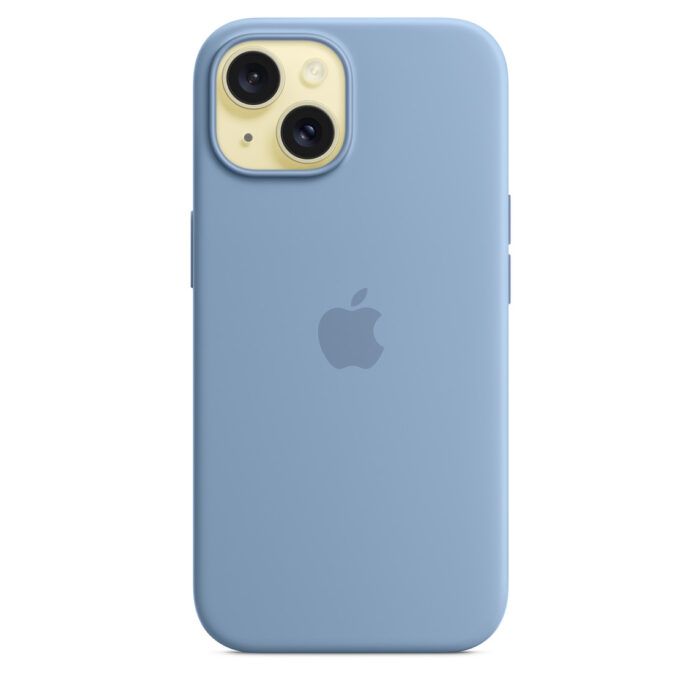 Калъф от Apple за  iPhone 15 Silicone Case с MagSafe - Winter Blue - Image 6
