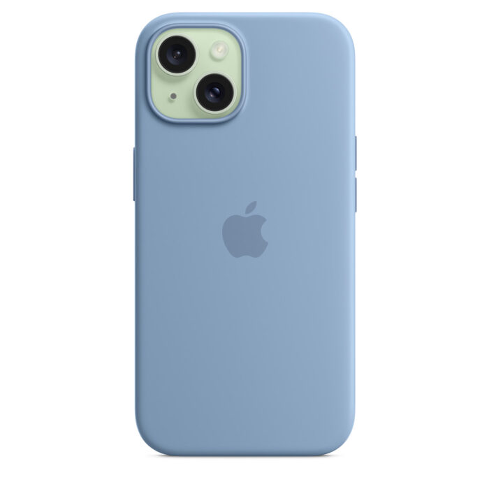 Калъф от Apple за  iPhone 15 Silicone Case с MagSafe - Winter Blue - Image 3