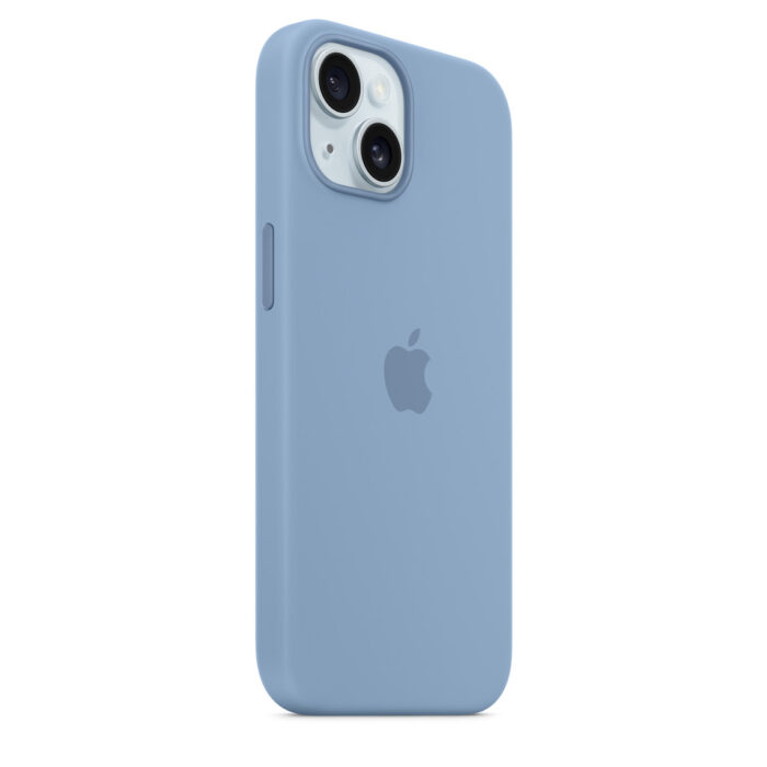 Калъф от Apple за  iPhone 15 Silicone Case с MagSafe - Winter Blue - Image 7