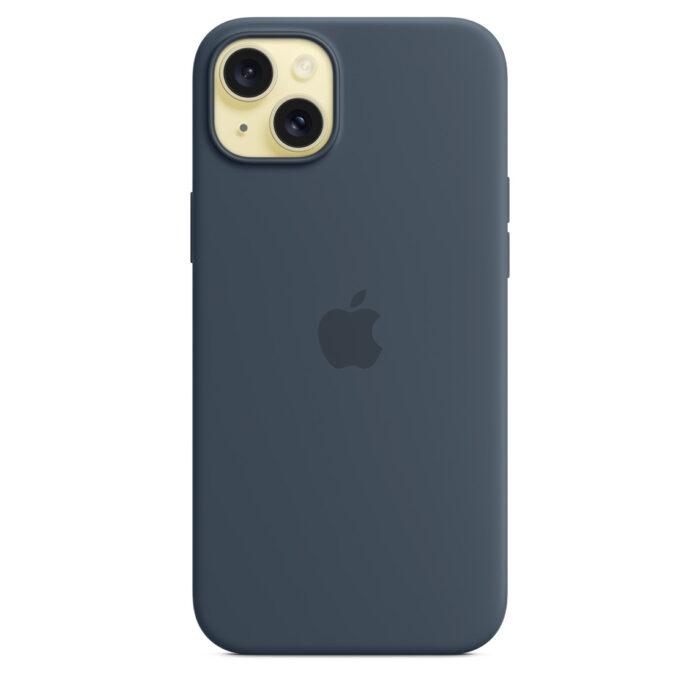 Калъф от Apple за iPhone 15 Plus Silicone Case с MagSafe - Storm Blue - Image 2