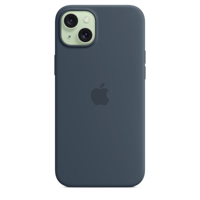 Калъф от Apple за iPhone 15 Plus Silicone Case с MagSafe - Storm Blue - Image 3