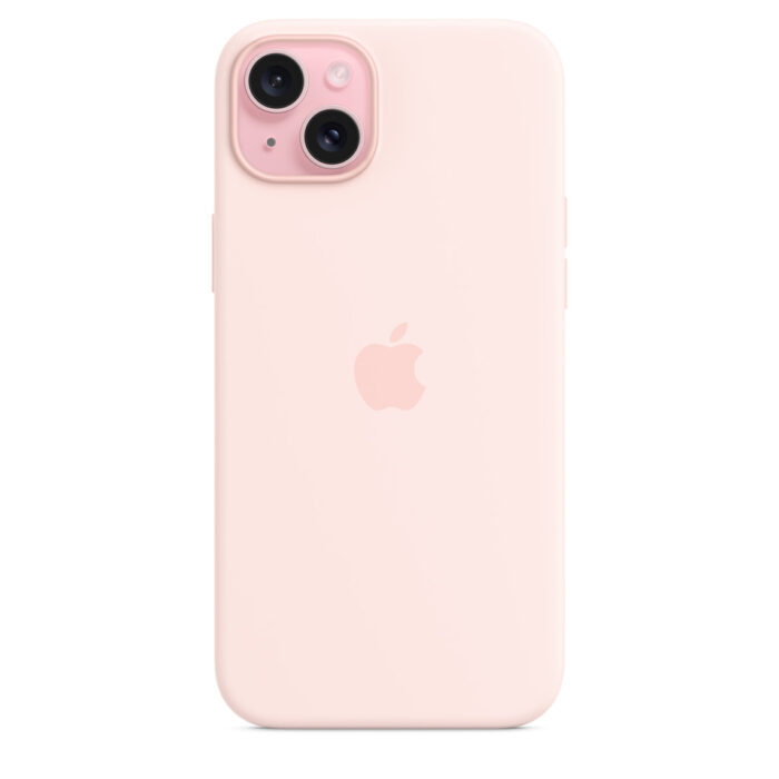 Калъф от Apple за  iPhone 15 Plus Silicone Case с MagSafe - Light Pink - Image 3