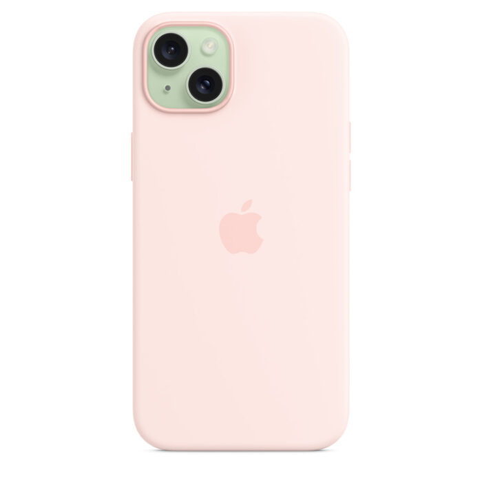 Калъф от Apple за  iPhone 15 Plus Silicone Case с MagSafe - Light Pink - Image 4